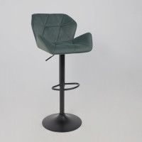 Стул барный Akshome BERLIN GB Kiton 708 темно-зеленый велюр/черный купить в Минске