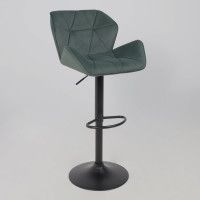 Стул барный Akshome BERLIN GB Kiton 708 темно-зеленый велюр/черный купить в Минске