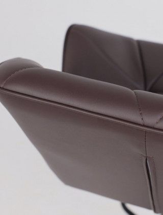 Стул барный Akshome BERLIN GB Pegasso шоколад экокожа/черный купить в Минске