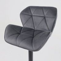 Стул барный AksHome BERLIN (Берлин) темно-серый велюр/черный купить в Минске