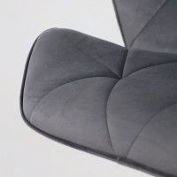 Стул барный AksHome BERLIN (Берлин) темно-серый велюр/черный купить в Минске