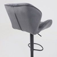 Стул барный AksHome BERLIN (Берлин) темно-серый велюр/черный купить в Минске
