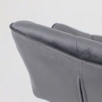 Стул барный AksHome BERLIN (Берлин) темно-серый велюр/черный купить в Минске