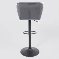 Стул барный AksHome BERLIN (Берлин) темно-серый велюр/черный купить в Минске