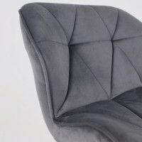 Стул барный AksHome BERLIN (Берлин) темно-серый велюр/черный купить в Минске