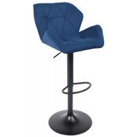 Стул барный Akshome BERLIN GB Velutto 26 темно-синий велюр/черный Стул барный Akshome BERLIN GB Velutto 26 темно-синий велюр/черный