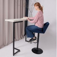 Стул барный Akshome BERLIN GB Velutto 26 темно-синий велюр/черный купить в Минске