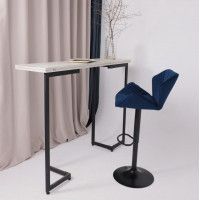 Стул барный Akshome BERLIN GB Velutto 26 темно-синий велюр/черный купить в Минске