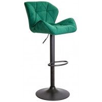 Стул барный AksHome BERLIN (Берлин) зеленый велюр/черный