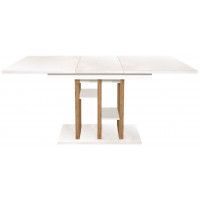 Стол BEST раздвижной обеденный 1180*(1570)*800*760 белый структурный / дуб натуральный купить в Минске