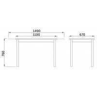 Стол BLACK раздвижной обеденный, 1100(1490)*670*770 дуб натуральный купить в Минске Стол BLACK раздвижной обеденный, 1100(1490)*670*770 дуб натуральный купить в Минске