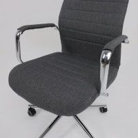 Кресло Akshome Bloom (Блум) серая ткань/хром купить в Минске