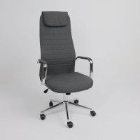 Кресло Akshome Bloom (Блум) серая ткань/хром купить в Минске