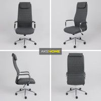 Кресло Akshome Bloom (Блум) серая ткань/хром купить в Минске