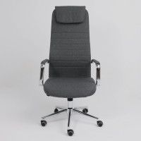 Кресло Akshome Bloom (Блум) серая ткань/хром купить в Минске