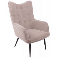 Кресло AksHome BOGEMA (Богема) велюр бежевый/черный