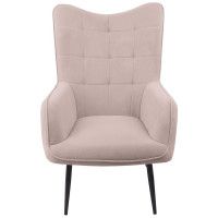 Кресло AksHome BOGEMA (Богема) велюр бежевый/черный купить в Минске