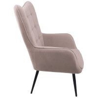 Кресло AksHome BOGEMA (Богема) велюр бежевый/черный купить в Минске