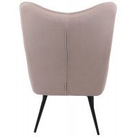 Кресло AksHome BOGEMA (Богема) велюр бежевый/черный купить в Минске