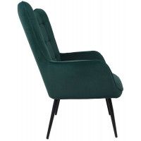 Кресло AksHome BOGEMA (Богема) велюр зеленый/черный купить в Минске
