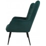 Кресло AksHome BOGEMA (Богема) велюр зеленый/черный