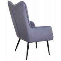 Кресло AksHome BOGEMA (Богема) велюр серый/черный купить в Минске