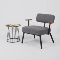 Кресло AksHome BOOKER серая рогожка BJORN 13/черный купить в Минске