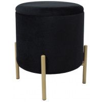 Стул-пуф BOOT (Бут) черный велюр/золото