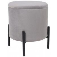 Стул-пуф BOOT (Бут) серый велюр/черный