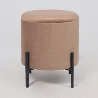 Стул-пуф BOOT (Бут) серо-бежевый велюр MY 180G-13/черный купить в Минске