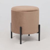 Стул-пуф BOOT (Бут) серо-бежевый велюр MY 180G-13/черный купить в Минске