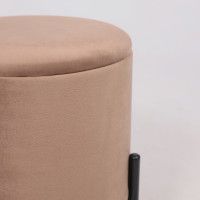 Стул-пуф BOOT (Бут) серо-бежевый велюр MY 180G-13/черный купить в Минске