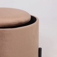 Стул-пуф BOOT (Бут) серо-бежевый велюр MY 180G-13/черный купить в Минске