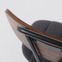 Кресло AksHome BOOT темно-серый велюр VOSS 18/светлый орех/черный купить в Минске