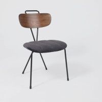 Кресло AksHome BOOT темно-серый велюр VOSS 18/светлый орех/черный купить в Минске