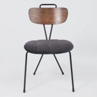 Кресло AksHome BOOT темно-серый велюр VOSS 18/светлый орех/черный купить в Минске