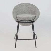 Стул полубарный AksHome BRAUN серая рогожка BREGO-15/черный купить в Минске