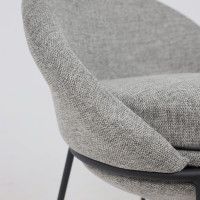 Стул полубарный AksHome BRAUN серая рогожка BREGO-15/черный купить в Минске