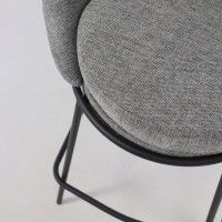 Стул полубарный AksHome BRAUN серая рогожка BREGO-15/черный купить в Минске