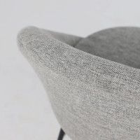 Стул полубарный AksHome BRAUN серая рогожка BREGO-15/черный купить в Минске