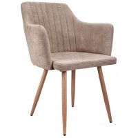 Стул AksHome BRIT (Брит) бежевая ткань 1701-03/дуб