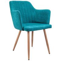 Стул AksHome BRIT (Брит) бирюзовая ткань 1701-21/дуб