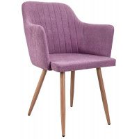 Стул AksHome BRIT (Брит) лиловая ткань 1701-14/дуб