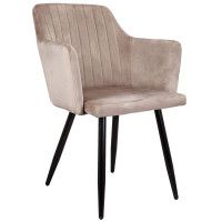 Стул AksHome BRIT (Брит) бежевый велюр HLR-08/черный