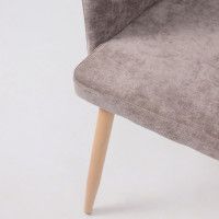 Стул AksHome BRIT (Брит) серо-коричневый велюр TYN997-19/дуб купить в Минске Стул AksHome BRIT (Брит) серо-коричневый велюр TYN997-19/дуб купить в Минске