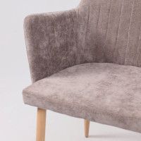 Стул AksHome BRIT (Брит) серо-коричневый велюр TYN997-19/дуб купить в Минске Стул AksHome BRIT (Брит) серо-коричневый велюр TYN997-19/дуб купить в Минске