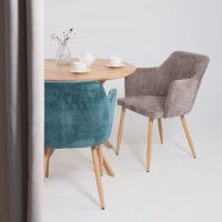 Стул AksHome BRIT (Брит) серо-коричневый велюр TYN997-19/дуб купить в Минске Стул AksHome BRIT (Брит) серо-коричневый велюр TYN997-19/дуб купить в Минске