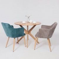 Стул AksHome BRIT (Брит) серо-коричневый велюр TYN997-19/дуб купить в Минске Стул AksHome BRIT (Брит) серо-коричневый велюр TYN997-19/дуб купить в Минске