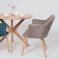 Стул AksHome BRIT (Брит) серо-коричневый велюр TYN997-19/дуб купить в Минске Стул AksHome BRIT (Брит) серо-коричневый велюр TYN997-19/дуб купить в Минске