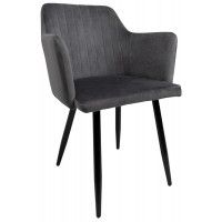 Стул AksHome BRIT (Брит) серый велюр HLR-21/черный